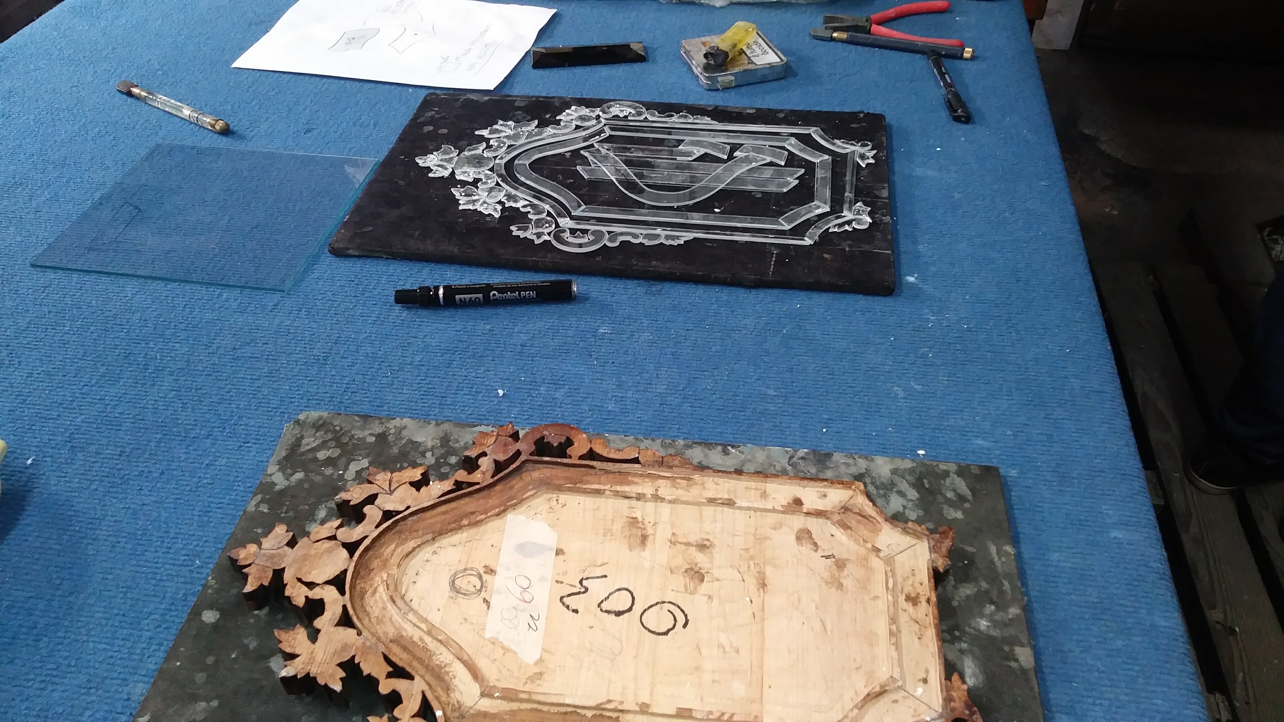 Detail of a custom Murano glass chandelier creation