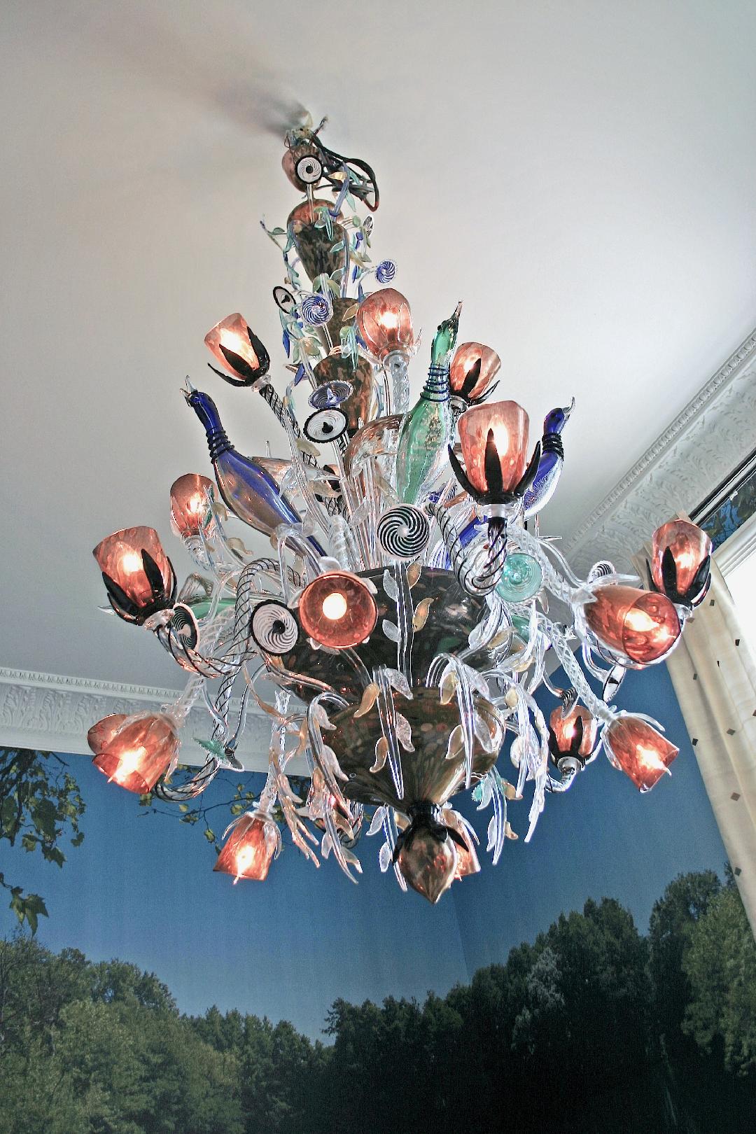 Custom floral chandelier collection for Dubai luxury hotel